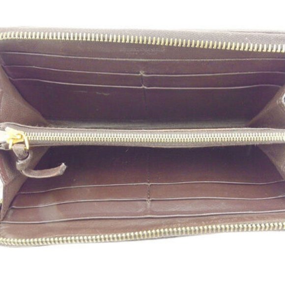 Bottega Veneta Wallet Purse Intrecciato Brown Gold Woman Authentic Used Y4043 - Picture 5 of 6